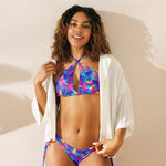 Women's Magic Rainbow Prism Print Pattern Two-Piece String Bikini Swimsuit Set