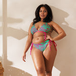 Green Pink Tiger Stripe Bikini