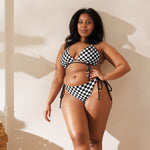 Black White Checkered Flag Bikini