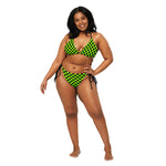 Black Green Checkered Flag Bikini