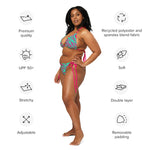 Green Pink Tiger Stripe Bikini