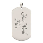 SHS Luxury Graphic Dog Tag Necklace