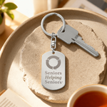 SHS Engraved Dog Tag Keychain