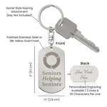 SHS Engraved Dog Tag Keychain
