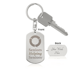 SHS Engraved Dog Tag Keychain