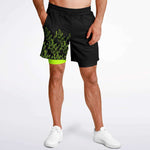 Green Pinstripe Shorts