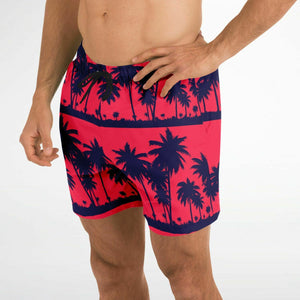 Red Magenta Palms Trunks