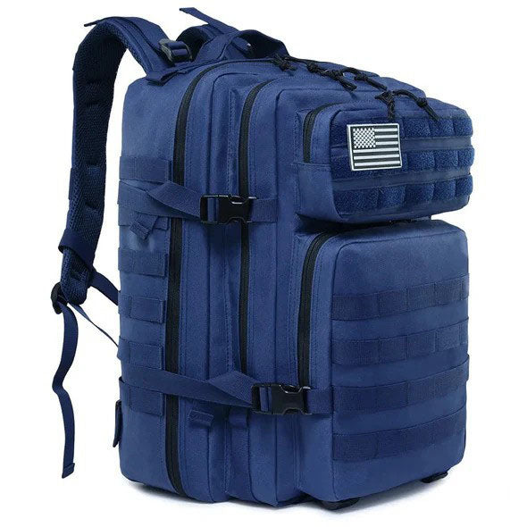 Blue 45L Military Tactical Backpack Molle EDC Hiking Rucksack | Iron ...