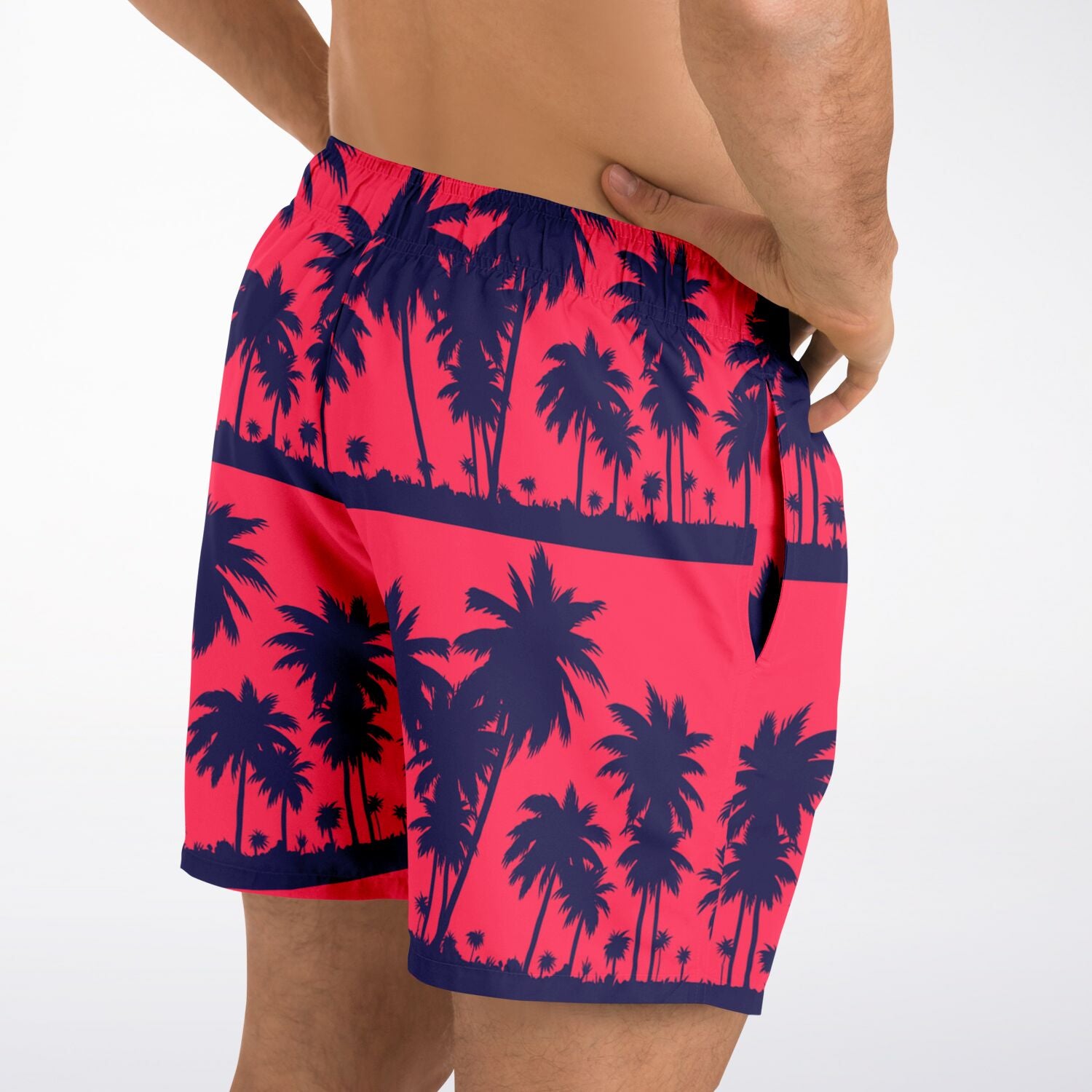 Red Magenta Palms Trunks