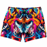 Men's Wild Flowers Urban Graffiti Art Swimsuit Short Swim Trunks