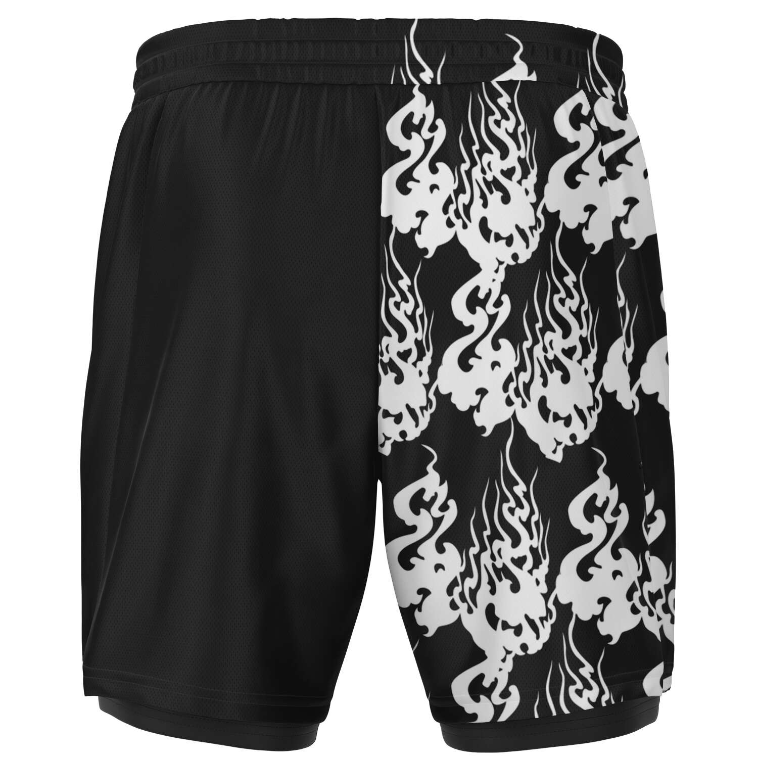 White Black Phantom Ghost Shorts