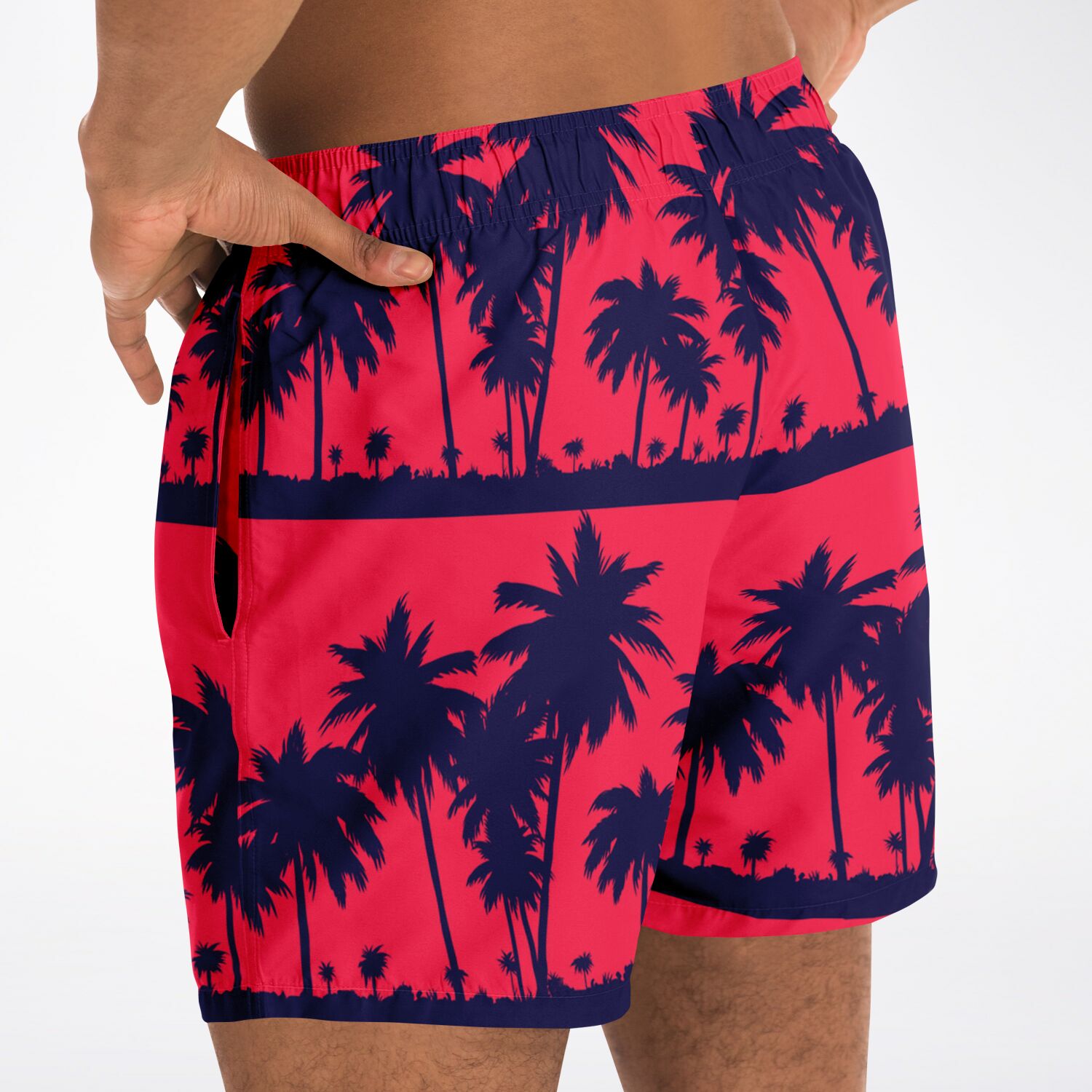 Red Magenta Palms Trunks