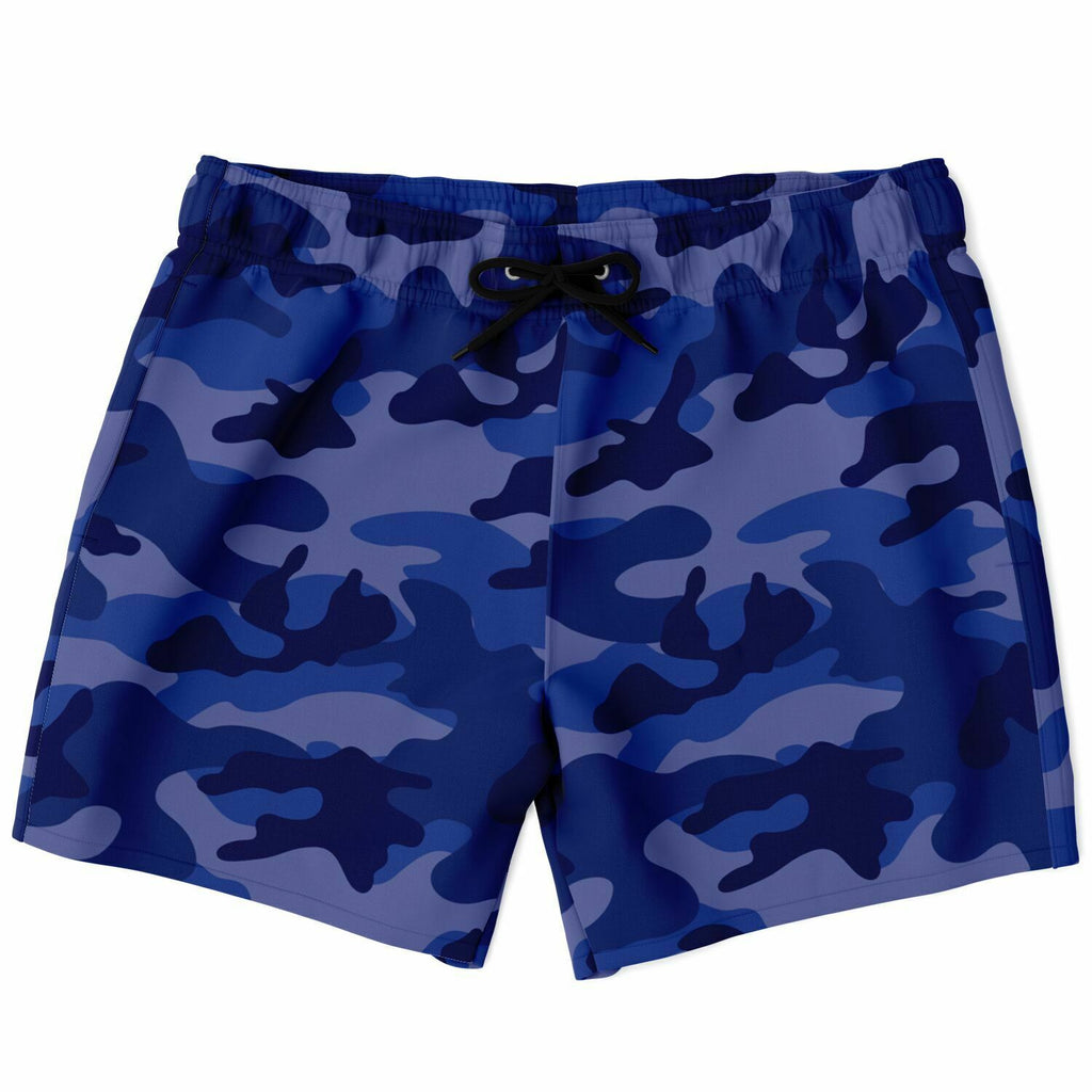 Men's All Blue Camouflage Swimsuit Shorts Swim Trunks