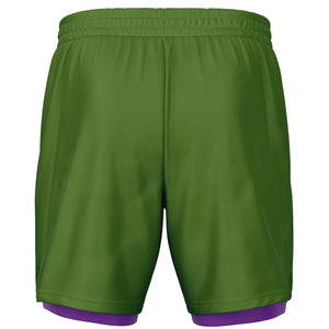 Green Purple Shorts