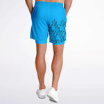 Blue Black Pinstripe Shorts