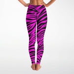 Women's Wild Pink Bengal Tiger Stripes Animal Print High-waisted Athletic Yoga Leggings