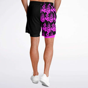 Pink Black Phantom Ghost Shorts