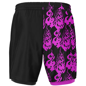 Pink Black Phantom Ghost Shorts