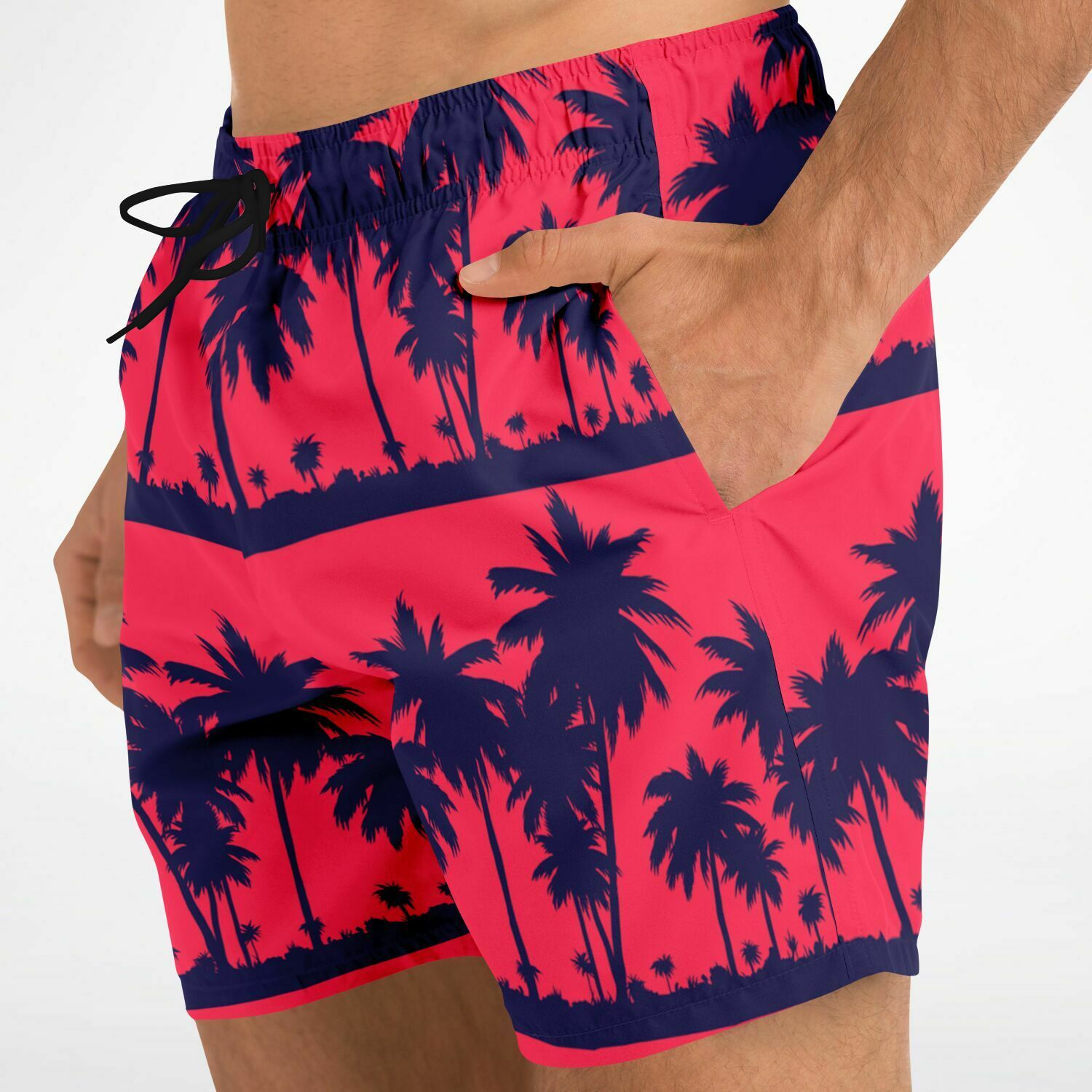 Red Magenta Palms Trunks