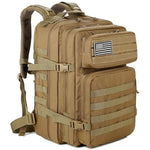 Khaki Tan Desert Sand 45L Military Tactical Backpack Molle EDC Hiking Rucksack