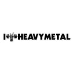 I Heart Heavy Metal Gym Sticker