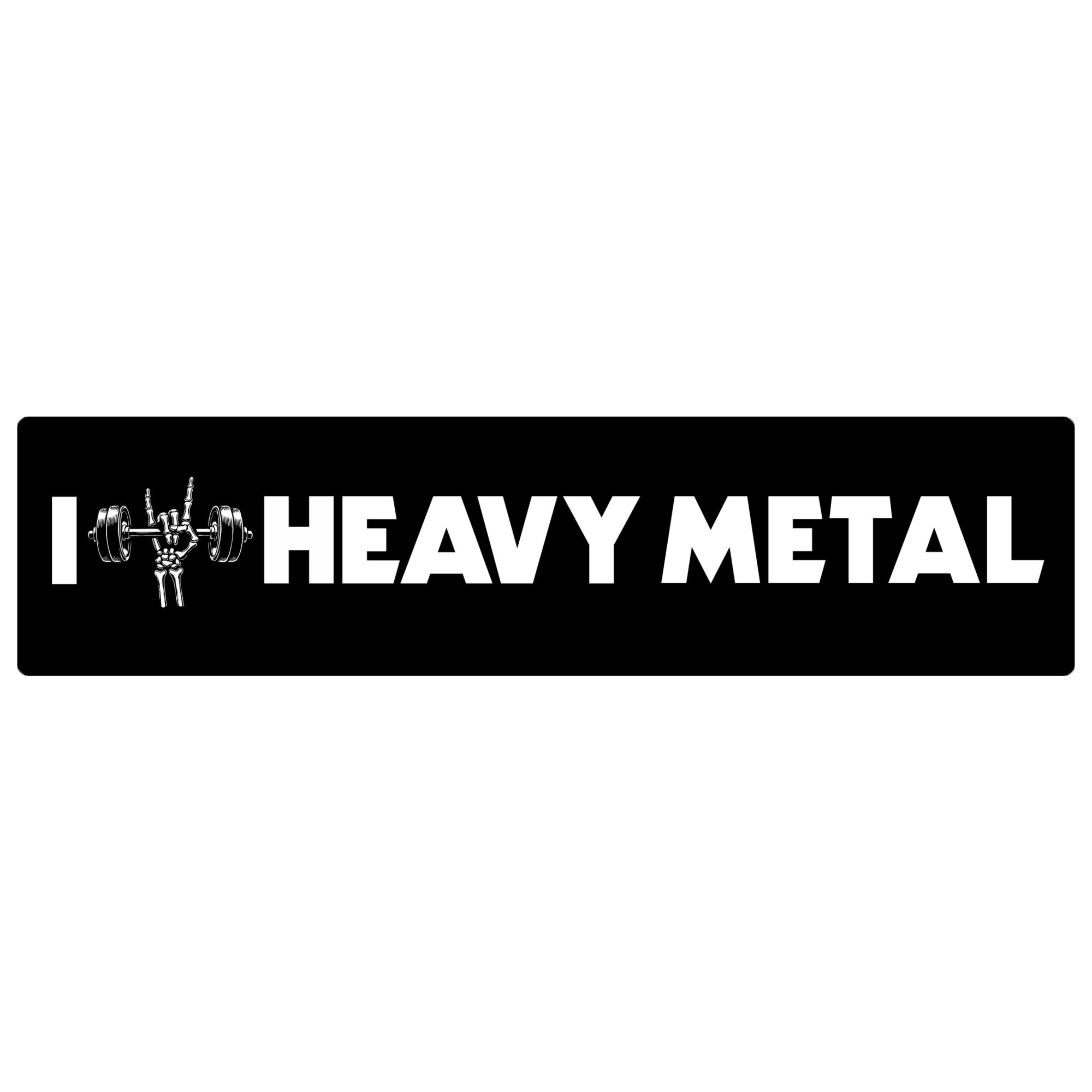 I Heart Heavy Metal Gym Bumper Sticker