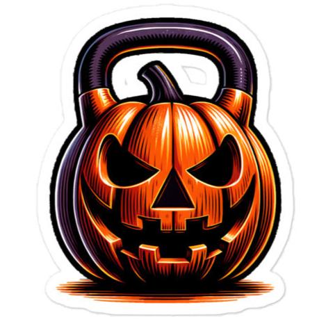 Pumpkin Kettlebell Decal Stickers