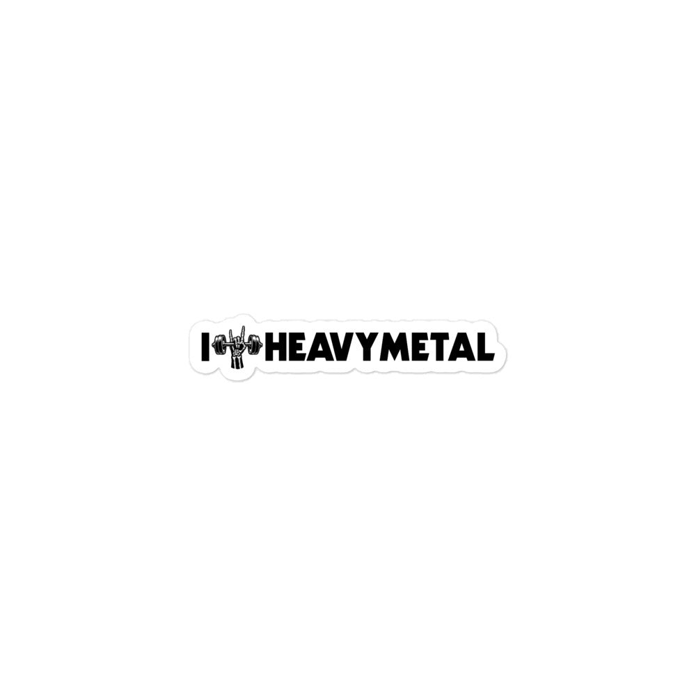 I Heart Heavy Metal Gym Sticker