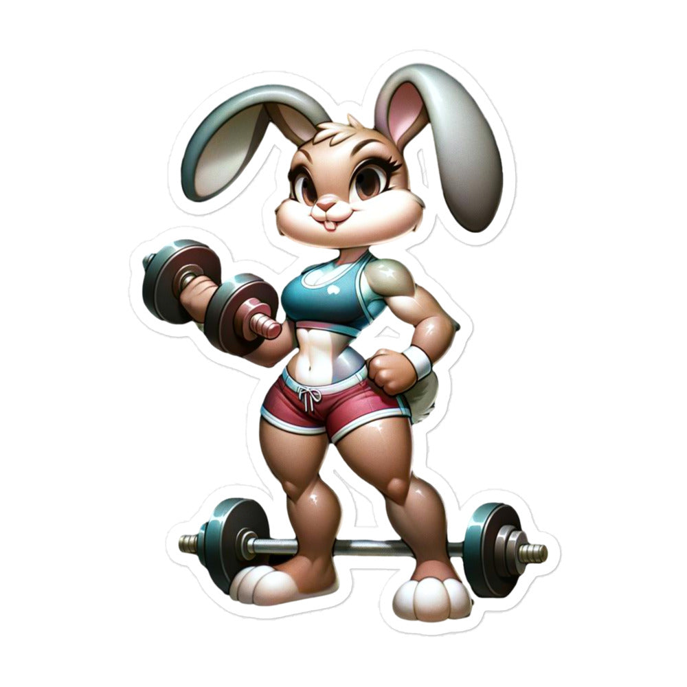 Buff Bunnies and Baddies Barbell Club Sticker