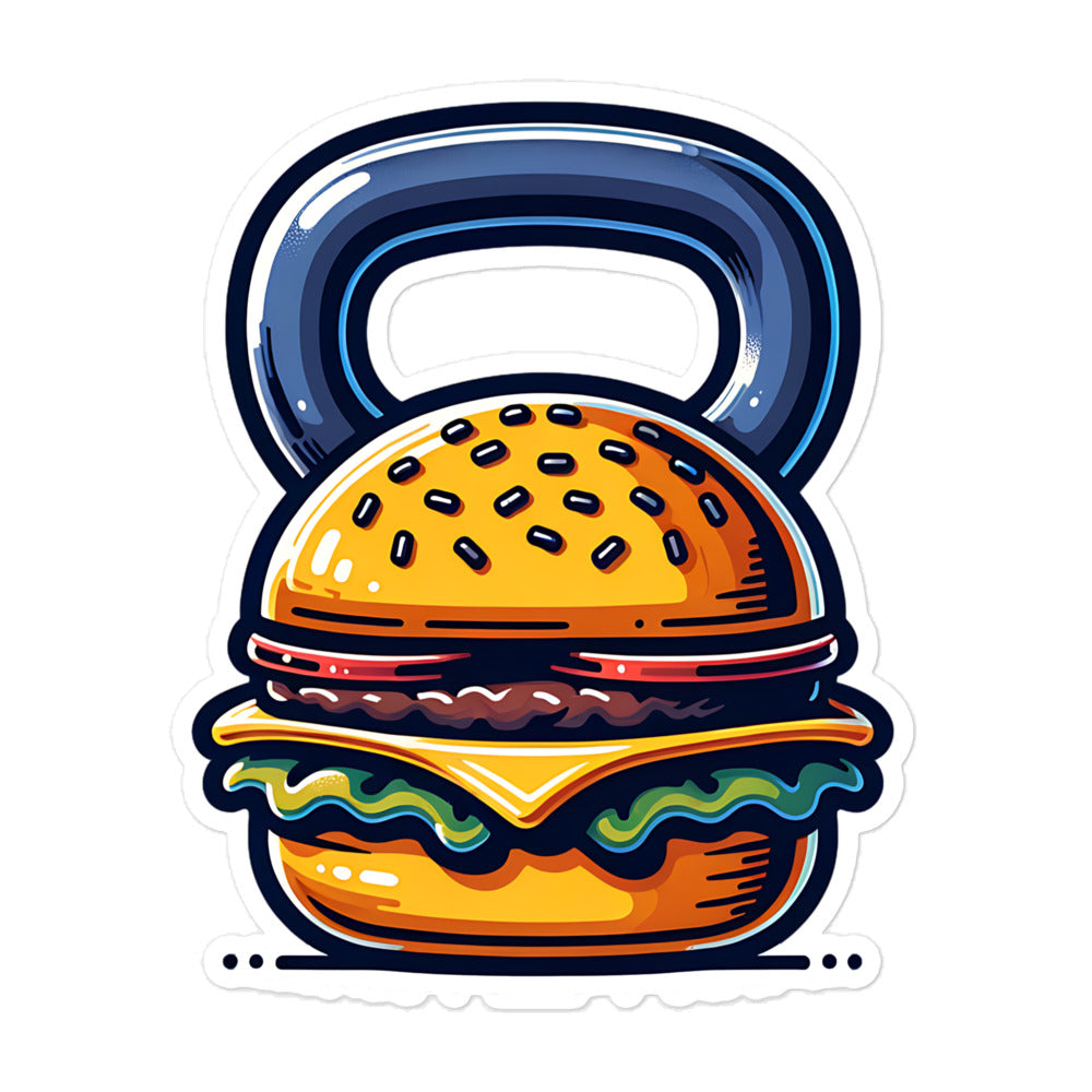 Cheeseburger Kettlebell Sticker