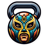 Luchador Mask Kettlebell Decal Sticker