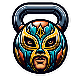 Luchador Mask Kettlebell Decal Sticker