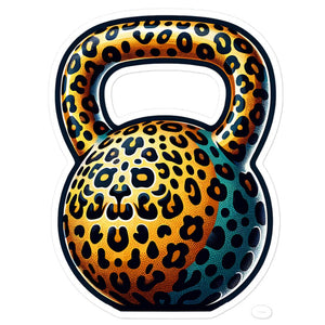 Leopard Print Kettlebell Decal Stickers