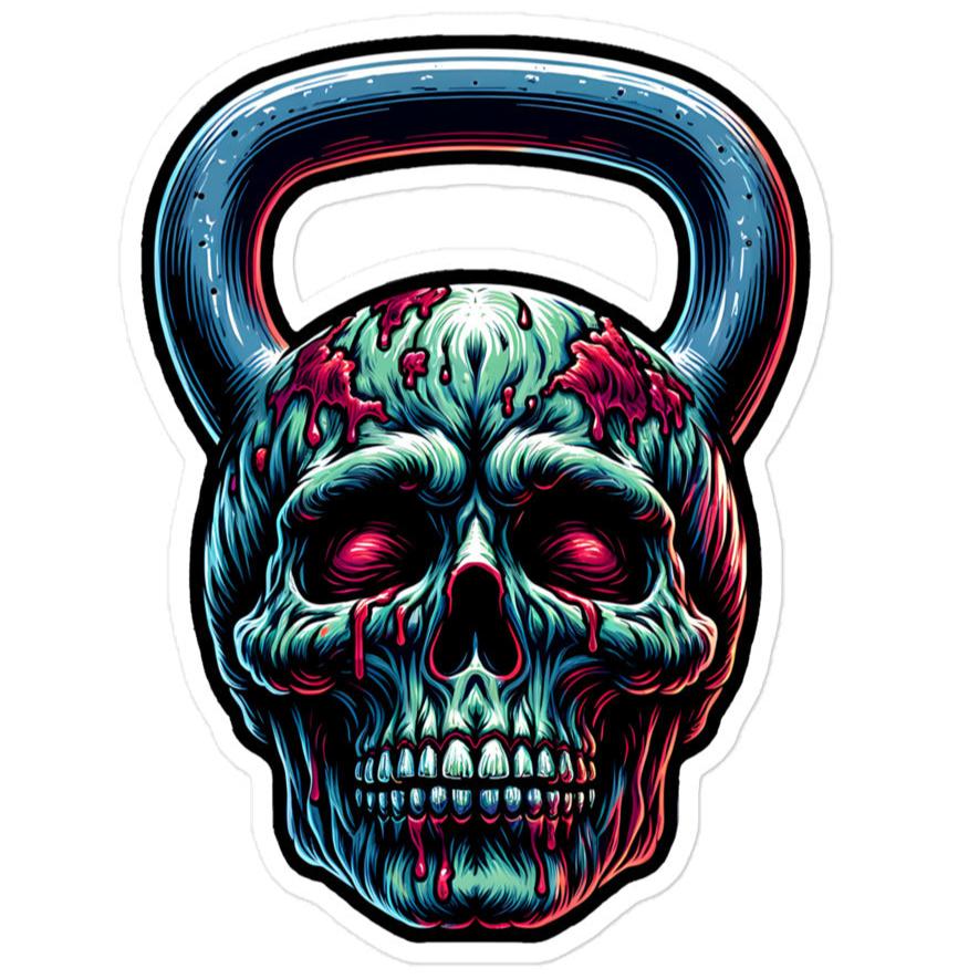 Don't Wind Up As Zombie Food Kettlebell Decal Stickers