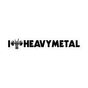 I Heart Heavy Metal Gym Sticker