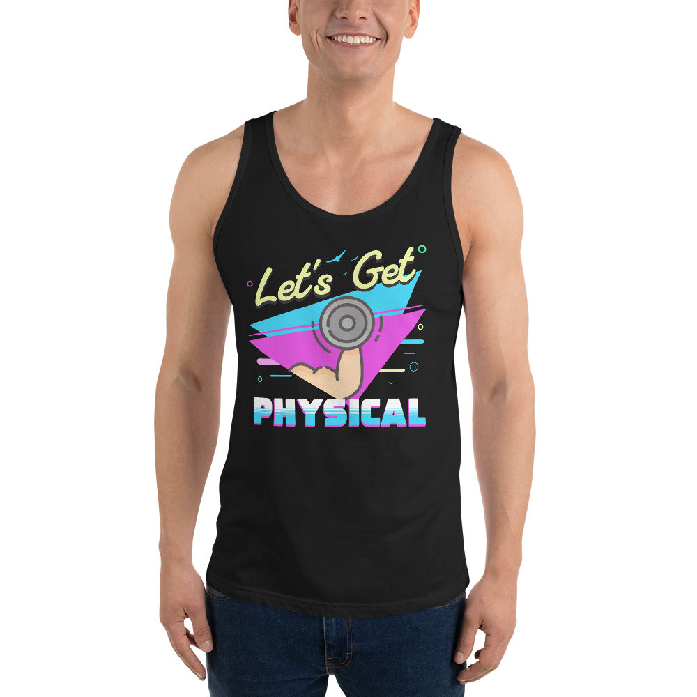 Funny Men's Retro 80s 90s Aerobic Fitness Workout Muscle Shirt