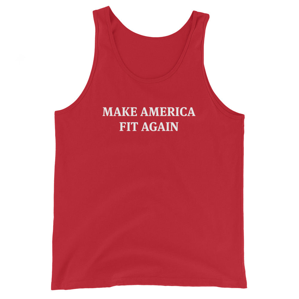 Men's Red Make America Fit Again Tank Top