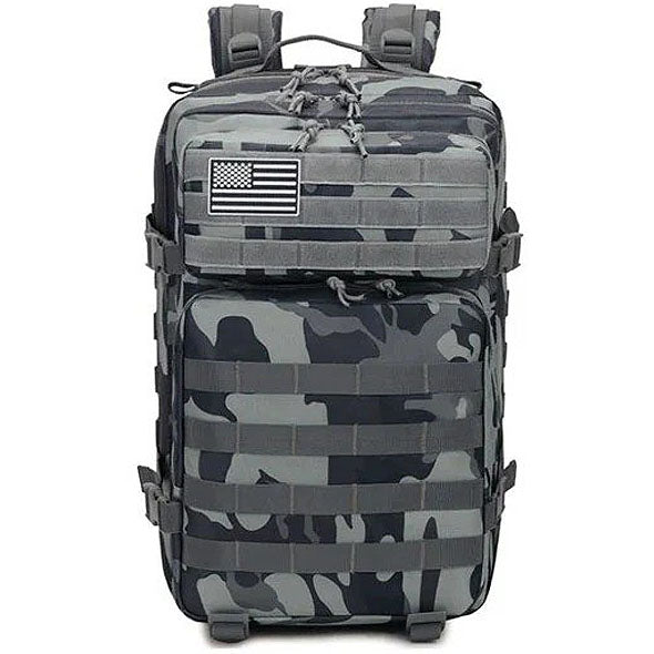 Navy Camouflage 45L Military Tactical Backpack Molle EDC Hiking Rucksack