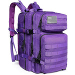 Purple 45L Military Tactical Backpack Molle EDC Hiking Rucksack