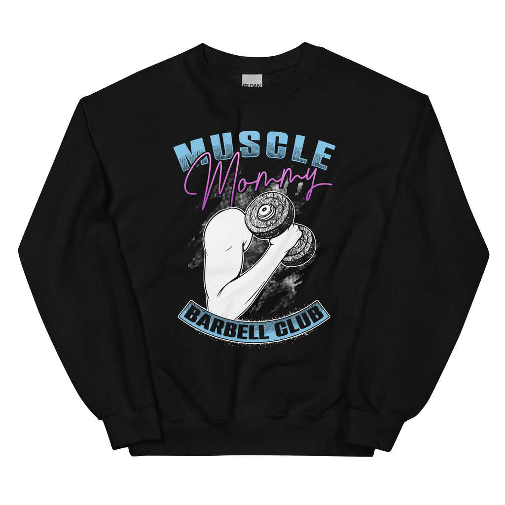 Women's Muscle Mommy Barbell Club Crewneck Sweatshirt