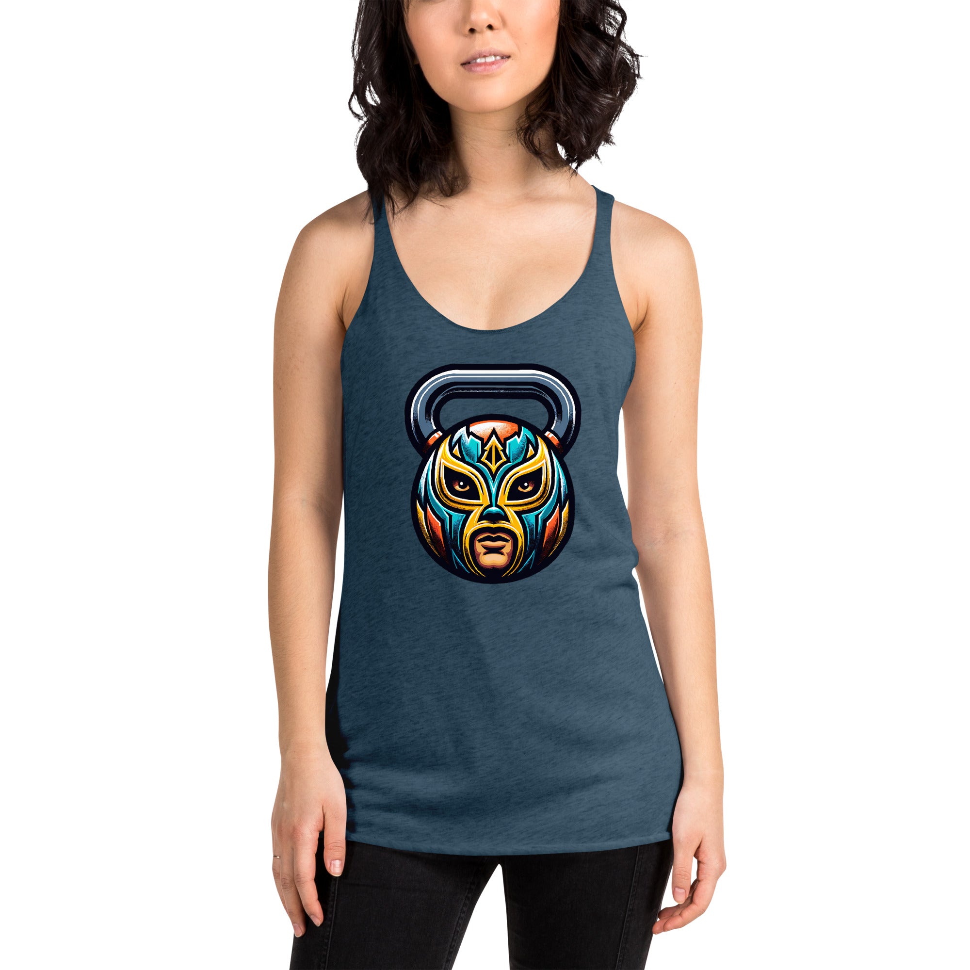 Luchador Mask Kettlebell Tank Top