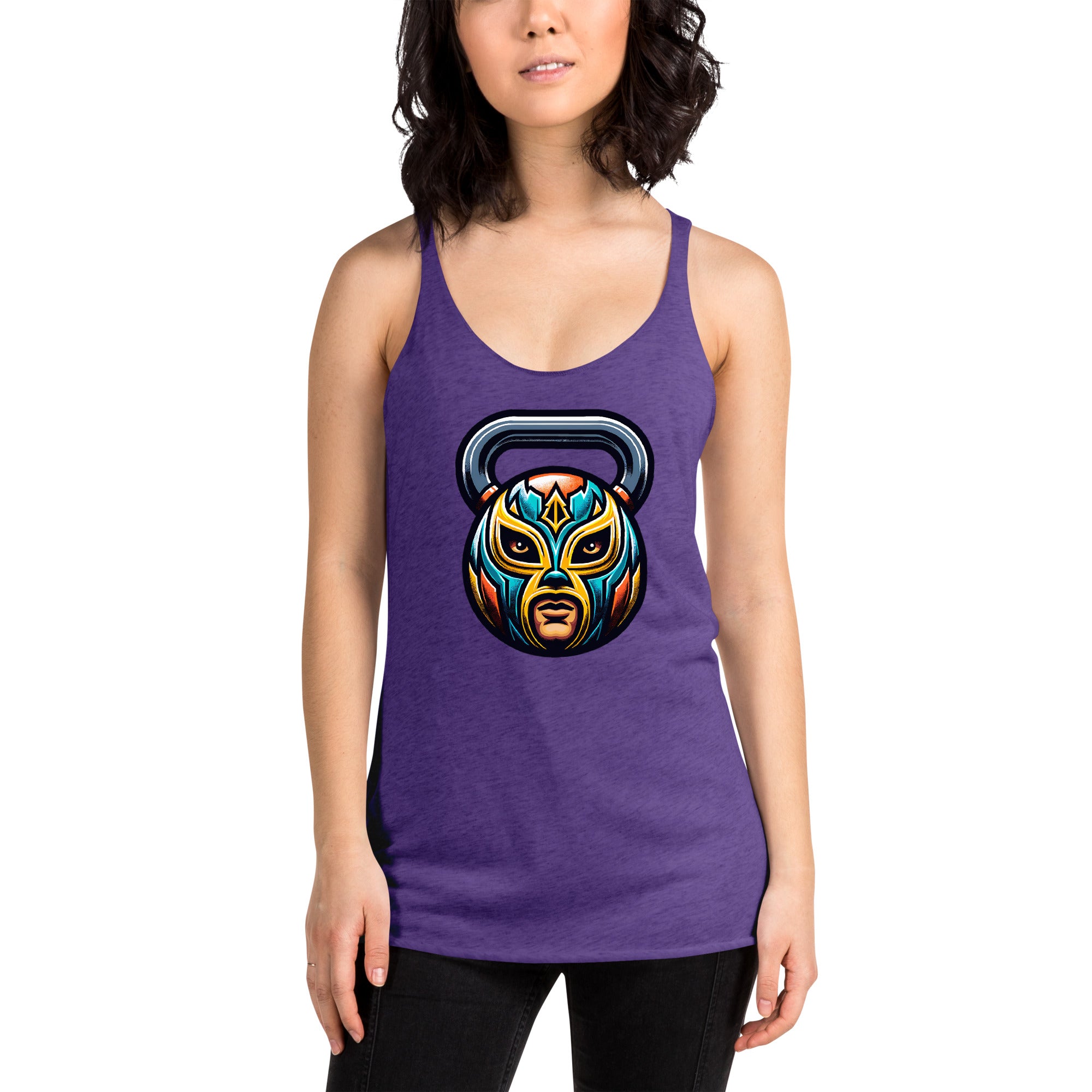 Luchador Mask Kettlebell Tank Top