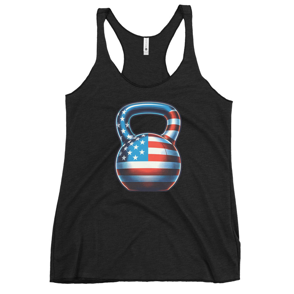 American Flag Kettlebell Tank Top