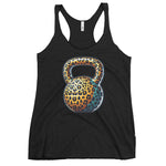 Women's Wild Cheetah Leopard Print Kettlebell Racerback Tank Top