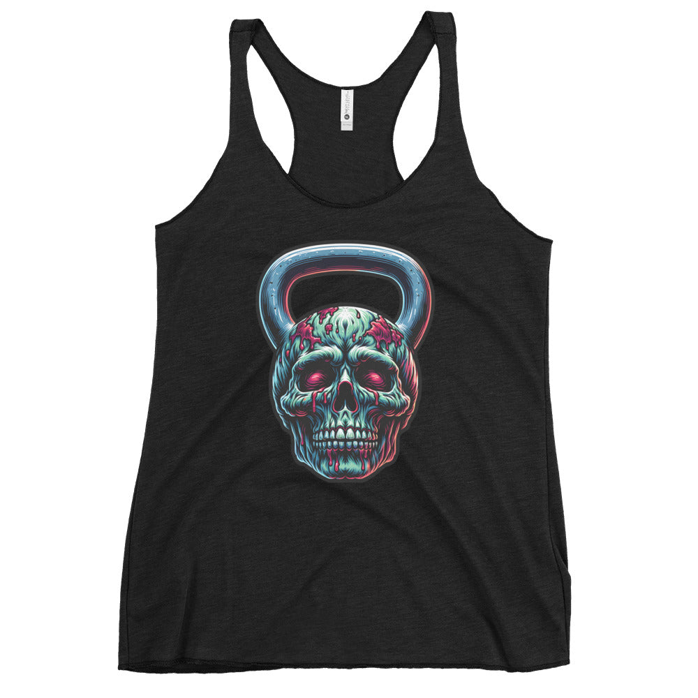 Women's Don't Wind Up As Zombie Food Kettlebell Racerback Tank Top ...