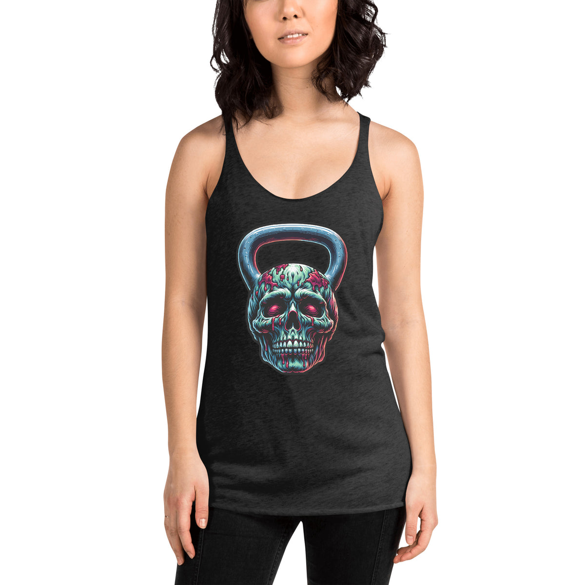 Women's Don't Wind Up As Zombie Food Kettlebell Racerback Tank Top ...