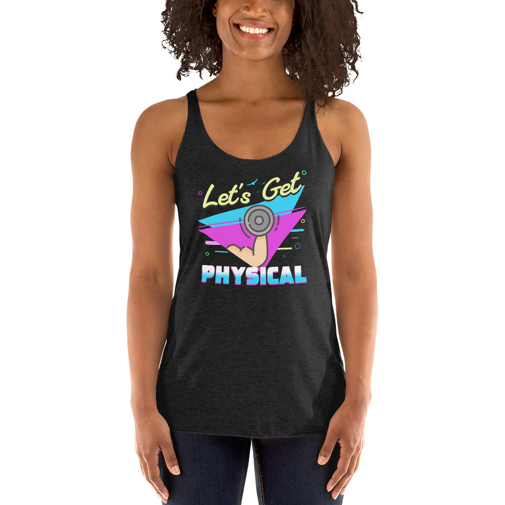 Funny Women's Retro 80s 90s Aerobic Fitness Workout Racerback Tank Top
