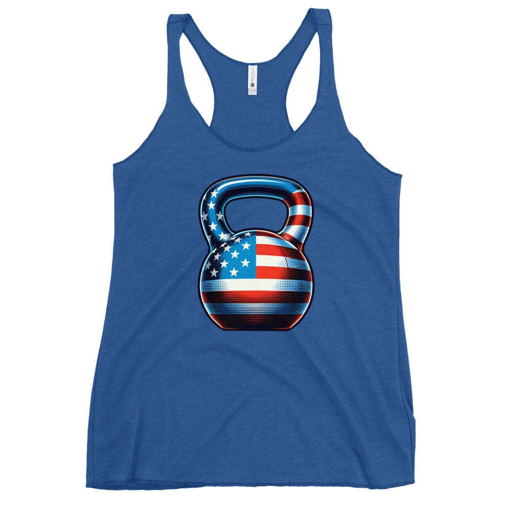 American Flag Kettlebell Tank Top