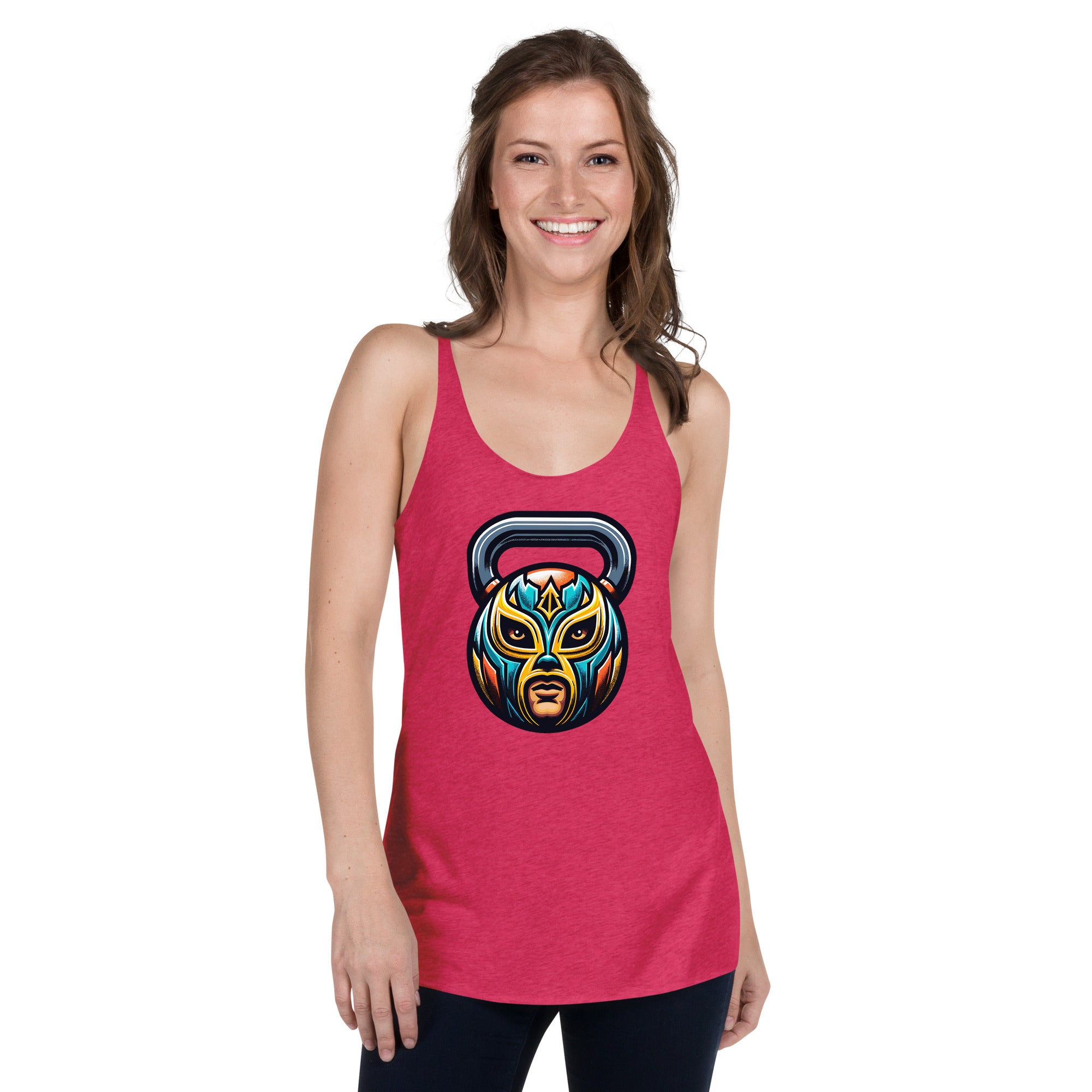 Luchador Mask Kettlebell Tank Top