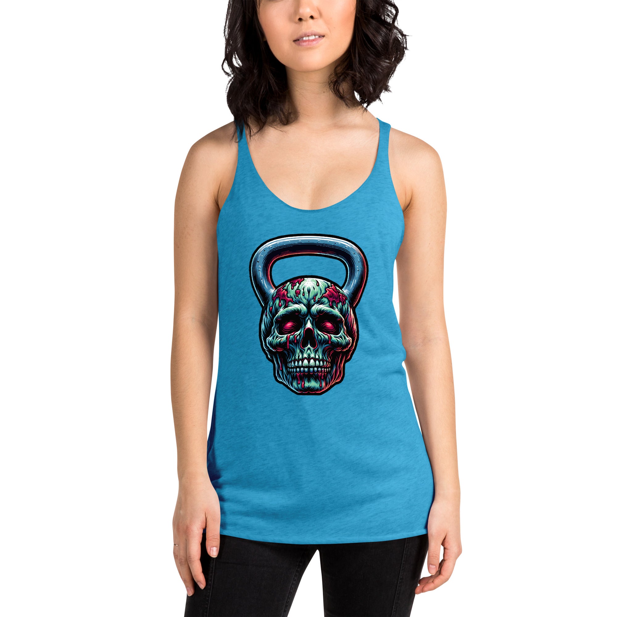 Zombie Food Kettlebell Racerback Tank Top